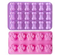 Molde de Silicona para Cubitos de Hielo - Bandeja Con Forma de Pata y Hueso de Animal