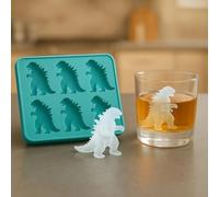 Molde de silicona para cubitos de hielo con forma de monstruo 3D, sin BPA, con tapa, hace 6 monstruos vivos, perfecto para whisky, cóctel y cualquier bebida (verde)