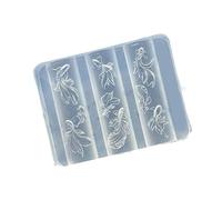 Molde de silicona para decoración de uñas con patrones de de mar, peces y sirenas, fácil desmoldar para manicura, plantillas de Arte de uñas personalizables