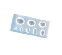 Molde de silicona para decoración de uñas, uso en uñas postizas acrílicas, de gel, ovaladas y redondas, moldes de silicona para joyas de resina epoxi