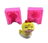 Molde de silicona para decoración del hogar, diseño de serpiente en 3D, molde decorativo para gitanos de chocolate, suministros para hacer joyas