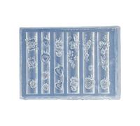 Molde De Silicona Para Decoración Uñas Moldes Accesorios Forma Delicada Textura Molde Decorativo Varios Tipos Plantilla Decoración Uñas Creativa