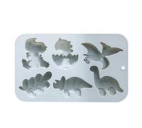 Molde de silicona para dinosaurios, moldes de chocolate con dinosaurios,Moldes de silicona para diferentes dinosaurios y bricolaje de 6 cavidades | Molde de silicona para dinosaurios animales para