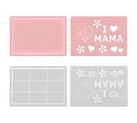 Molde de silicona para el día de la madre, molde para resina epoxi | Bandeja decorativa con letras florales cuevas para creaciones artesanales, artísticas y decoraciones para el hogar y la cocina