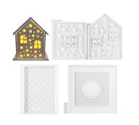 Molde de silicona para el hogar, molde de silicona para el hogar del arte,Molde de vela Star Design House | Molde de silicona para velas en forma de casa, molde de casa, molde de moldeo de resina