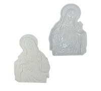 Molde de silicona para escultura de madre y corazón sagrado para decoraciones católicas hechas a mano y resinas artísticas, decoración católica del hogar, molde de silicona