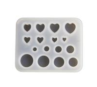 Molde de silicona para estirar las orejas, moldes de silicona para joyas, moldes redondos en forma de corazón para entusiastas del dilatador de cristal