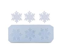 Molde de silicona para fiestas con diseño de copos de nieve, superficie antiadherente, molde para decoración de tartas de chocolate y fiestas, manualidades, festivales, decoración de tartas
