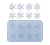 Molde de silicona para fiestas con diseño de copos de nieve, superficie antiadherente, molde para decoración de tartas de chocolate y fiestas, manualidades, festivales, decoración de tartas
