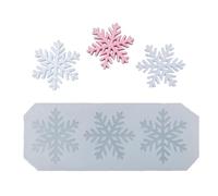 Molde de silicona para fiestas con motivos de copos de nieve, superficie antiadherente para decorar tartas de chocolate y manualidades en fiestas. Molde de silicona en forma de copo de nieve para