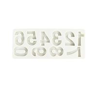 Molde de silicona para fondant con texto y números, para decoración de repostería, no se pega en la, apto para lavavajillas, sustancia resistente calor, almacenamiento en la cocina, moldes de