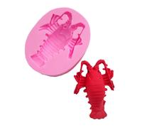 Molde de silicona para fondant de langosta, cangrejo de r o, chocolate, caramelo, pasta de goma, herramientas de decoraci n para pasteles, arcill