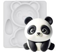 Molde de silicona para fondant, diseño de panda, animal del bosque, 2,7 pulgadas de alto