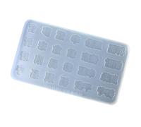 Molde de silicona para fondant, serie de caracteres chinos, moldes de chocolate, fáciles de limpiar, adecuados para postres y manualidades, moldes para hacer dulces