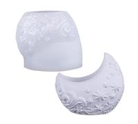 Molde De Silicona Para Forma De Luna,Reutilizable Estética,Molde Para Contenedor De Olla De - Para Hormigón, Resina Epoxi, Cemento, Yeso, Principiantes, Profesionales, Hogar, Clase, Escuela,