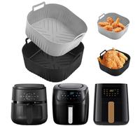Molde de silicona para freidora de aire caliente, 2 piezas de accesorios para Philips NA229 4,2 L/HD9255 4,1 L, uso de silicona para Russell Hobbs 4 L, 4,3 L, compatible con otras freidoras de aire 4L