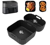 Molde de silicona para freidora de aire caliente, accesorio para Philips Dual Basket Airfryer 3000 serie 6L/3L, freidora de aire caliente, molde de silicona, accesorio para Philips Airfryer 3000 Dual