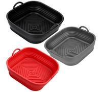 Molde de silicona para freidora de aire caliente Accesorios | Air Fryer Liners Reutilizable en lugar de papel de horno Airfryer, inserto de silicona para airfryer, adecuado para Ninja, Tefal, COSORI 5