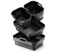 Molde de Silicona para Freidora de Aire Caliente, Accesorios de Airfryer 4 Unidades para Ninja AF400EU SL400EU AF451EU, COSORI, Russel Hobbs, Inserto de Silicona para Freidora de Aire Caliente, 8,5 L