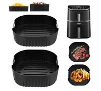 Molde de silicona para freidora de aire caliente, accesorios exclusivos para Cosori Turbo Tower, Cosori Turbo Tower Pro & Smart 10,8 l, freidora de aire reutilizable, inserto de silicona (6,5 L y 4,3