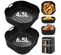 Molde de silicona para freidora de aire caliente COSORI Turbo Tower Pro de 10,8 L, 2 accesorios reutilizables para airfryer (6,5 L/4,3 L), COSORI Turbo Tower/Pro/Smart10.8L, accesorios para freidora