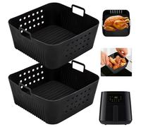Molde de silicona para freidora de aire caliente, molde de silicona compatible con Philips Essential XL - 6,2L (HD9270/90), papel para hornear Airfryer, accesorio para freidora de aire caliente