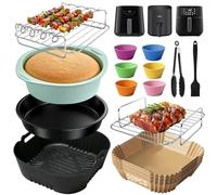 Molde de silicona para freidora de aire caliente Philips Airfryer HD9270/90, juego de 14 moldes de silicona para Philips HD9285/90, accesorios para freidora de aire caliente, accesorios para freidora