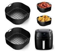 Molde de Silicona para Freidora de Aire, Compatible con Russell Hobbs XXL 8L/8.3L, Cosori 5,5L/6L/6,2L/6,4L, Reutilizable Silicona Air Fryer Accesorios Airfryer