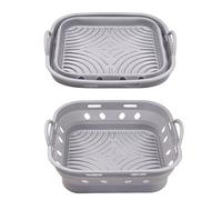 Molde de Silicona para Freidora de Aire - Molde Silicona Air Fryer - Accesorios para Freidora de Aire Anti-Adherente, Resistente hasta 230°C, Fácil de Limpiar - 21.5 cm (Cuadrada)