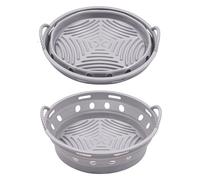 Molde de Silicona para Freidora de Aire - Molde Silicona Air Fryer - Accesorios para Freidora de Aire Anti-Adherente, Resistente hasta 230°C, Fácil de Limpiar - 21.5 cm (Redonda)