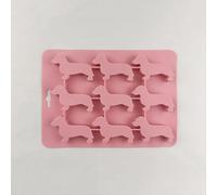 Molde de silicona para galletas de chocolate con forma de cachorro de perro salchicha, color marrón