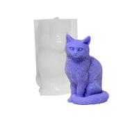 Molde De Silicona Para Gatos - 2,20 Pulgadas Molde Para Velas DIY | Silicona Alimentaria Blanda - Resistente A La Temperatura, Fácil De Limpiar Y Desmoldar, Para Velas, Resina, Proyectos