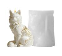 Molde de silicona para gatos, molde creativo para hacer figuras de resina, diseño reutilizable, no pegado, ideal para arte hecho a mano, formas detalladas de gato, 1,97 x 2,36 x 2,95 pulgadas