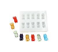 Molde de silicona para gatos pequeños acostados adecuado para hacer piezas de joyería únicas, collares, aretes con molde para gatos propensos a desmoldar impecables