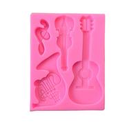 Molde de silicona para guitarra, violín, día de San Valentín, instrumento musical, colgante, joyería, manualidades, molde