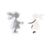 Molde de silicona para hacer adornos florales de conejos de niña, suave para amantes de las manualidades y creadores de pequeñas empresas, silicona