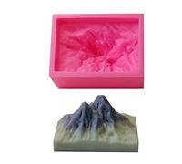 Molde de silicona para hacer aromaterapias de resina, adornos de montaña de nieve, moldes de pastel de boda, decoración de epoxi, moldes de silicona para aromaterapias