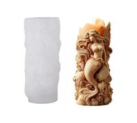 Molde de silicona para hacer formas de doncella de mar para regalo hecho a mano, decoración del hogar, proyectos creativos, molde de jabón