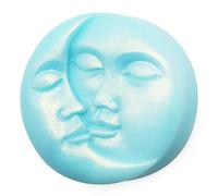 Molde de silicona para hacer jabones con diseño de sol y luna. Antiadherente, flexible y resistente. Ideal para manualidades. Empieza a crear ahora