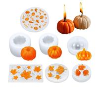Molde de silicona para Halloween | Formas de calabaza otoñales para fiestas de miedo, vacaciones de otoño, chimeneas, arcilla, fondant y más