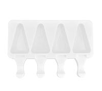 Molde de silicona para helado, resistente al calor, reutilizable, multirejilla, para hacer barras de hielo, herramienta de cocina DIY para postres caseros, blanco, 52 80g (4 paletas heladas)