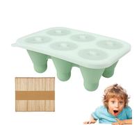 Molde de silicona para helados, tapa a prueba de fugas inspirada en bádminton, molde para cubitos de hielo de silicona con palillos | para fondant, caramelo, postres, brownie, pasteles, mousse