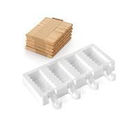 Silikomart GEL04M Mini Tango Molde de Silicona 67 x 33 H 22 mm, Blanco