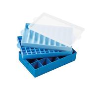 Molde de silicona para hielo, 3 formatos, 77 cubos pequeños de 1,2 cm, 15 cubitos grandes de 3 cm, 9 varillas de 9,3 cm, color azul, ideal también para chocolate