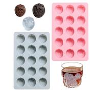 Molde de Silicona para Hielo - Set de 2 Piezas para Cocina - Fabricador de Cubitos | para Reuniones Familiares, Cumpleaños, Bodas, Restaurantes, Camping, Picnic, Hogar