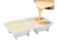 Molde de silicona para hornear - 4 cavidades molde de postre francés mousse gasa pastel chocolate pastelería | Utensilio de cocina resistente al calor silicona 27,4 x 12,9 x 4,8 cm
