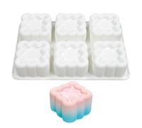 Molde de Silicona para Hornear - Bandeja Antiadherente para Mousse de Frambuesa de 6 cavidades | Suministros para manualidades con formas bonitas para repostería, helados y gelatinas, herramienta de p