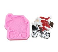 Molde de silicona para hornear con cara de Papá Noel, ideal para cupcakes, chocolate, suministros de fiesta, materiales flexibles, molde de Navidad