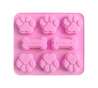 Molde de silicona para hornear con forma de huellas de perro y huesos, molde de silicona antiadherente | Creaciones versátiles - Moldes para Pascua, cumpleaños, Navidad, Año Nuevo