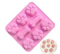 Molde de silicona para hornear con forma de huellas de perro y huesos, molde de silicona antiadherente, moldes , diseño fácil de resolver para golosinas caseras y manualidades